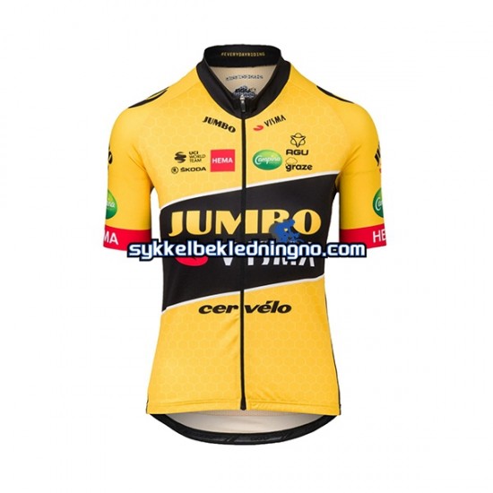 Herre 2022 Team Jumbo-Visma sykkeldrakt + bib sykkelshorts N001