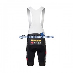 Herre 2022 Team Jumbo-Visma sykkeldrakt + bib sykkelshorts N001
