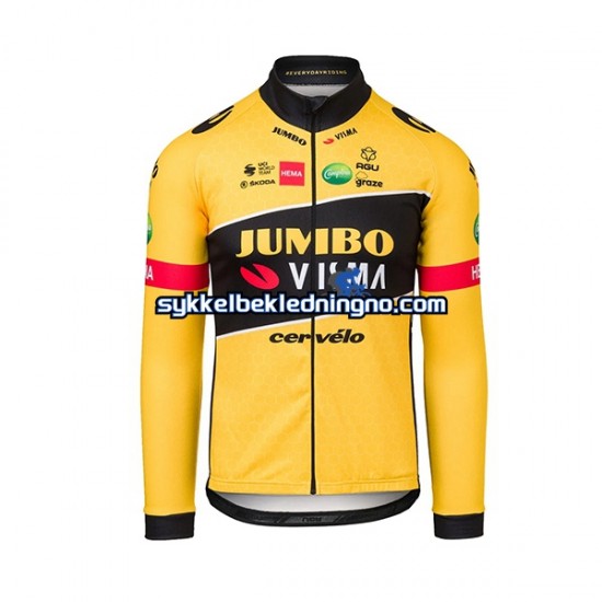 Herre 2022 Team Jumbo-Visma sykkeldrakt Langermet N001