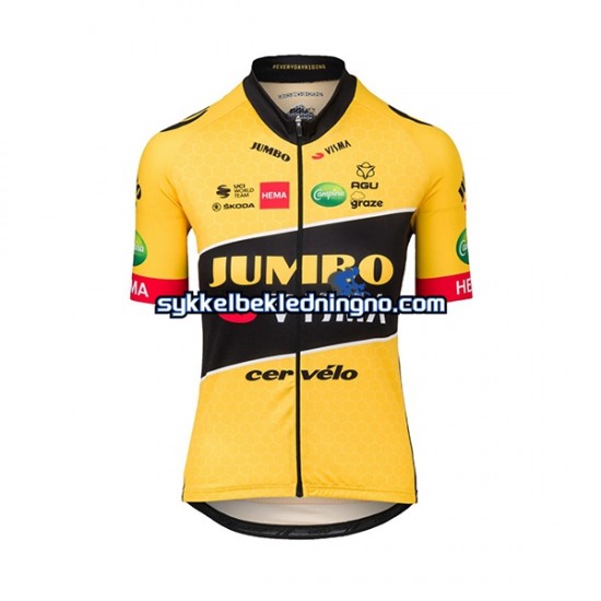 Herre 2022 Team Jumbo-Visma sykkeldrakt Kortermet N001