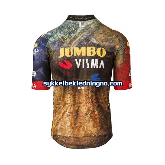 Herre 2022 Team Jumbo-Visma sykkeldrakt Kortermet N002