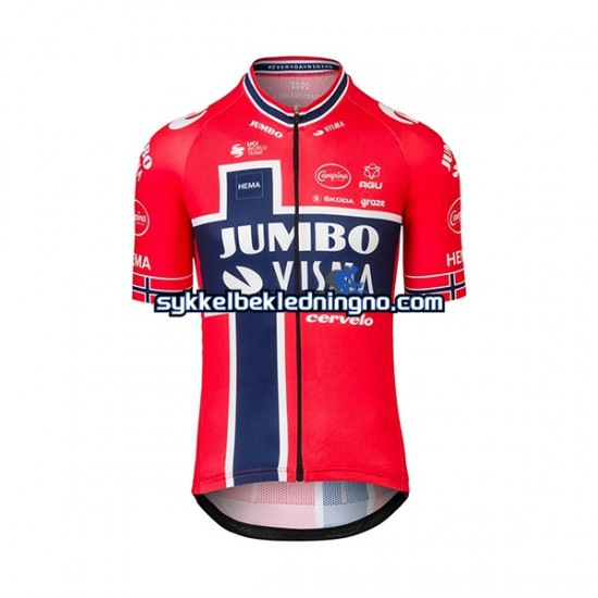 Herre 2022 Team Jumbo-Visma sykkeldrakt Kortermet N003