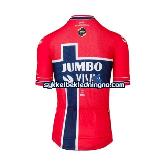 Herre 2022 Team Jumbo-Visma sykkeldrakt Kortermet N003