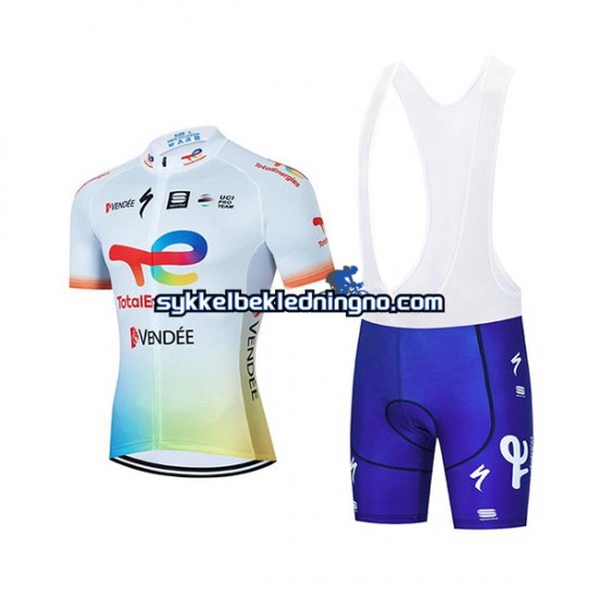 Herre 2022 Team TotalEnergies sykkeldrakt + bib sykkelshorts N001