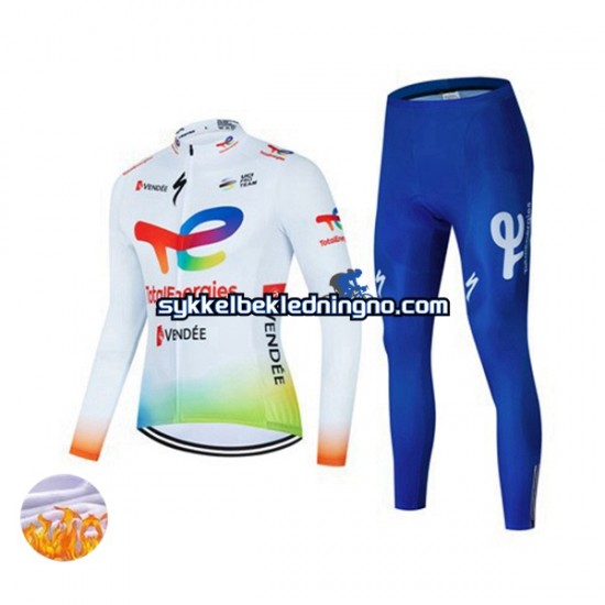 Herre 2022 Team TotalEnergies Vinter sykkeldrakt + cykeltights N001