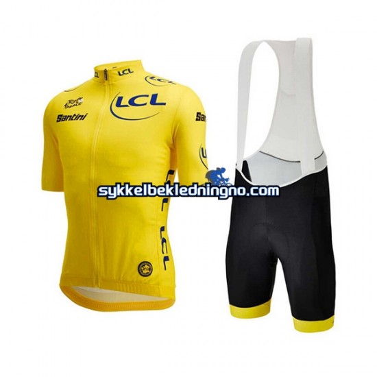 Herre 2022 Tour de France sykkeldrakt + bib sykkelshorts N002